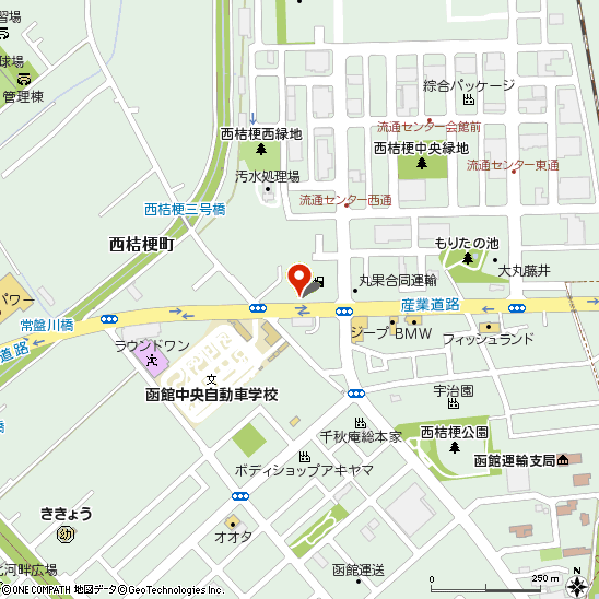 ブリヂストンタイヤセンター北海道(株)函館店 トラックセンター西桔梗付近の地図